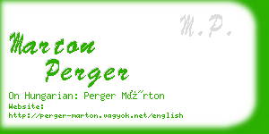 marton perger business card